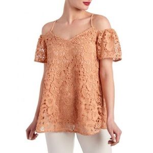 🍑NWT Cristina peach off the shoulder top